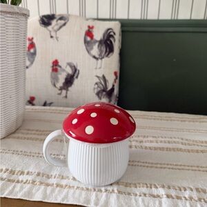World Market Mushroom cup with lid
